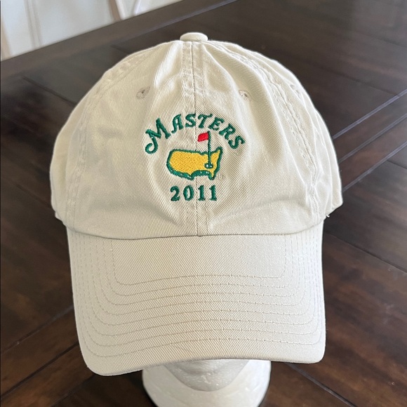 American Needle Masters 2011 Golf Hat Beige Adjustable Augusta Logo Cap